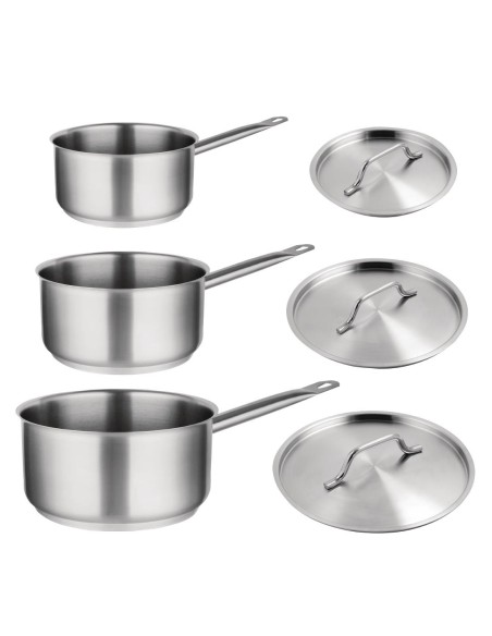 Set de 3 casseroles inox Vogue - Offre spéciale