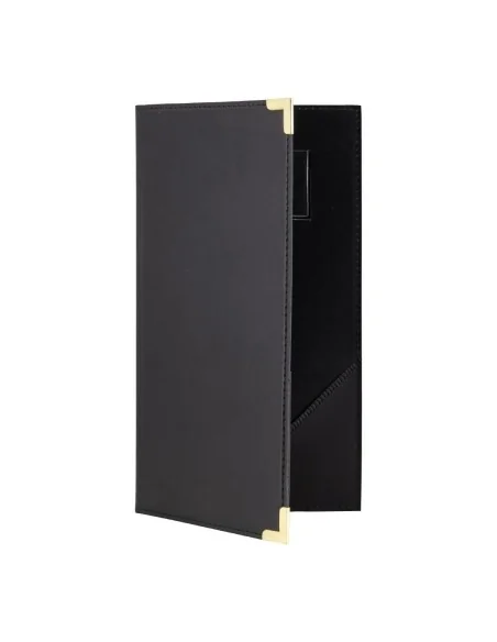 Porte-addition en cuir Securit Classic noir