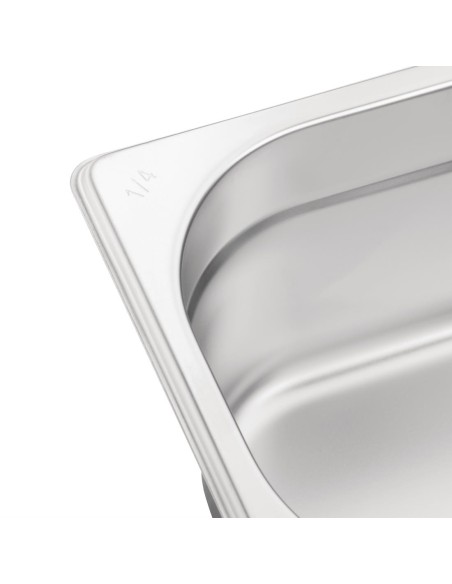 Lot de 7 bacs GN 1/4 Vogue - Inox 17,5 L