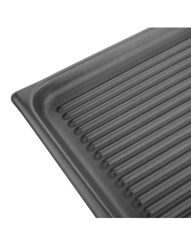 Plaque rainurée GN 1/1 antiadhésive Vogue - 530x325x30 mm