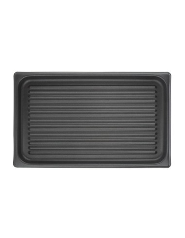 Plaque rainurée GN 1/1 antiadhésive Vogue - 530x325x30 mm
