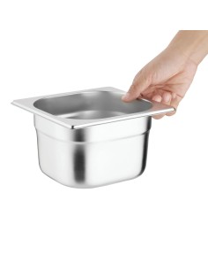 Lot de 4 bacs GN1/6 Vogue avec couvercles - Inox 6,8 L 2