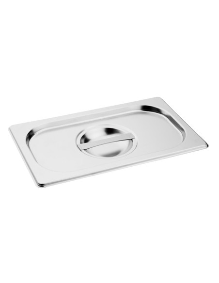 Lot de 6 bacs GN 1/9 Vogue avec couvercles - Inox