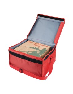 Grand sac de livraison pizza isotherme Vogue - Nylon rouge