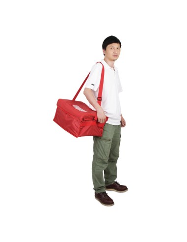Grand sac de livraison pizza isotherme Vogue - Nylon rouge