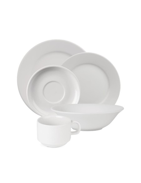 Lot de 24 ensembles Athena Hotelware - Porcelaine blanche