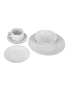 Lot de 24 ensembles Athena Hotelware - Porcelaine blanche 2