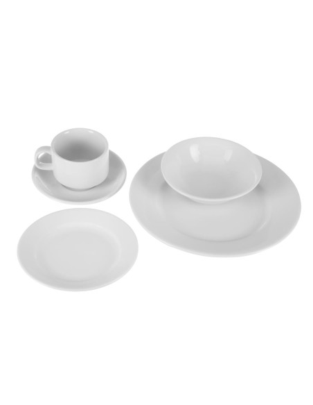 Lot de 24 ensembles Athena Hotelware - Porcelaine blanche
