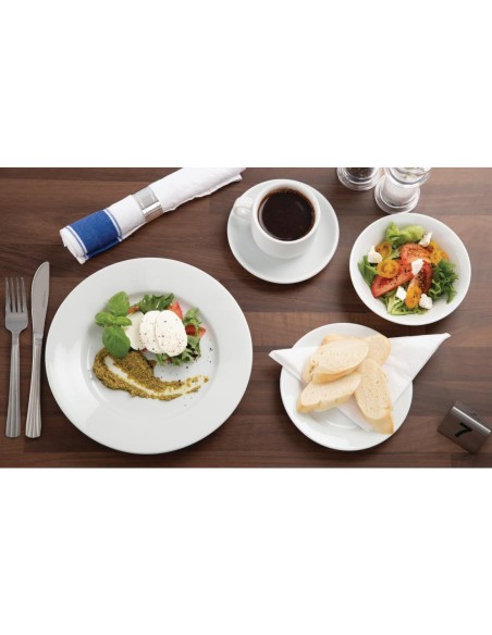 Lot de 24 ensembles Athena Hotelware - Porcelaine blanche