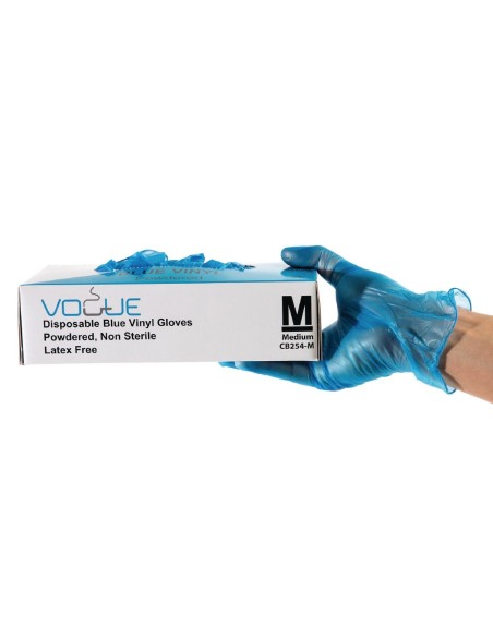 Gants bleus en vinyle L - Lot de 500 (EN420)