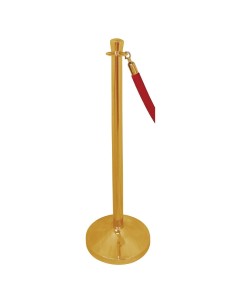 Poteau d'accueil Bolero en inox plaqué laiton - 950 mm