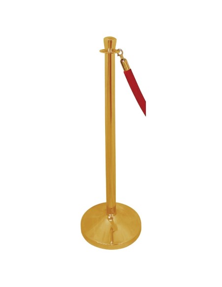 Poteau d'accueil Bolero en inox plaqué laiton - 950 mm