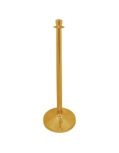 Poteau d'accueil Bolero en inox plaqué laiton - 950 mm 2