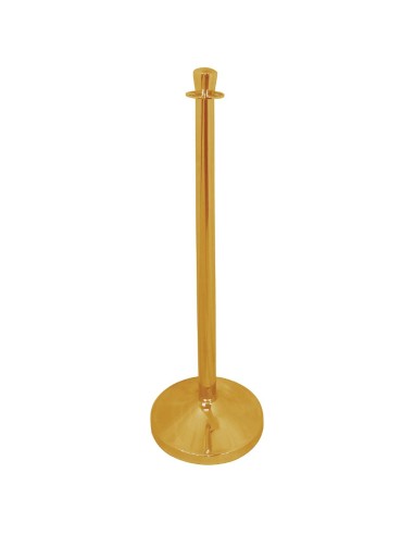 Poteau d'accueil Bolero en inox plaqué laiton - 950 mm