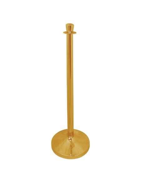 Poteau d'accueil Bolero en inox plaqué laiton - 950 mm