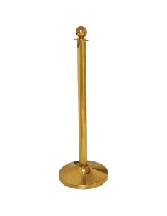 Poteau d'accueil Bolero en inox plaqué laiton - 950 mm
