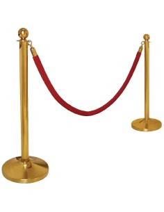 Poteau d'accueil Bolero en inox plaqué laiton - 950 mm 2