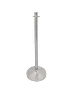 Poteau d'accueil Bolero en inox chromé - 950 mm