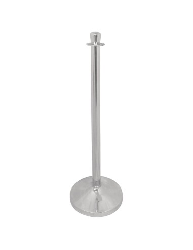 Poteau d'accueil Bolero en inox chromé - 950 mm