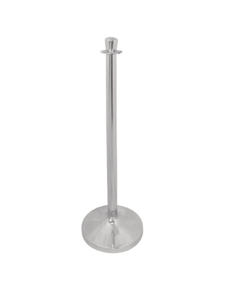 Poteau d'accueil Bolero en inox chromé - 950 mm