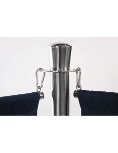 Poteau d'accueil Bolero en inox chromé - 950 mm 2