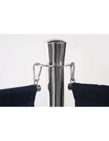 Poteau d'accueil Bolero en inox chromé - 950 mm