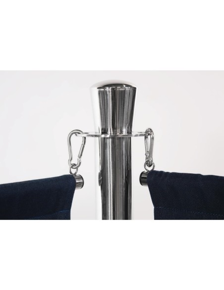 Poteau d'accueil Bolero en inox chromé - 950 mm
