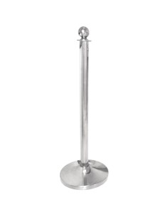 Poteau d'accueil Bolero en acier inoxydable - tête ronde