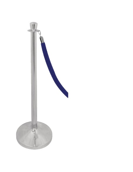 Poteau d'accueil Bolero en inox chromé - 950 mm