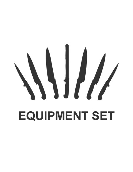 Ensemble de couteaux Soft Grip Vogue 6 pièces - inox noir
