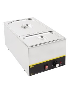 Ensemble de bacs GN 1/3 et 2/3 inox avec couvercles Vogue 2
