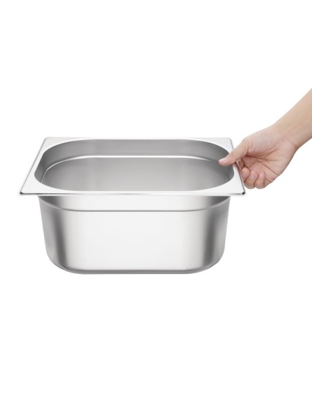Ensemble de bacs GN 1/2 inox Vogue - 2 pièces