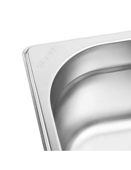 Lot de 8 bacs GN 1/3 Vogue - Inox 29,6 L
