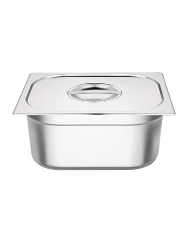 Ensemble de bacs GN 1/2 inox Vogue - 2 pièces