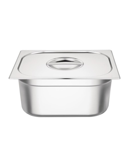 Ensemble de bacs GN 1/2 inox Vogue - 2 pièces