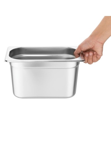 Ensemble 4 bacs GN 1/4 inox Vogue avec couvercles