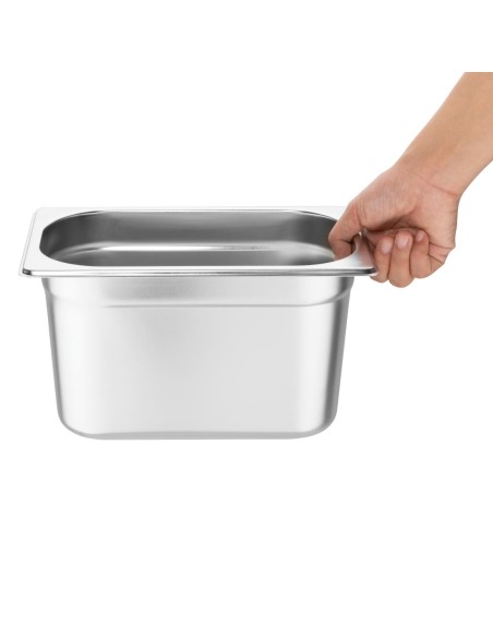 Ensemble 4 bacs GN 1/4 inox Vogue avec couvercles