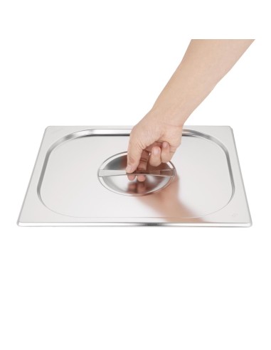 Ensemble de bacs GN 1/2 inox Vogue - 2 pièces
