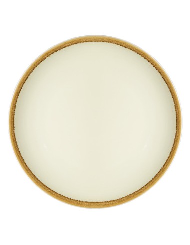 Assiettes plates Kiln Olympia sable 230 mm - lot de 6