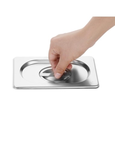 Ensemble 4 bacs GN 1/4 inox Vogue avec couvercles