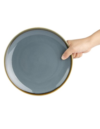 Assiettes Kiln Olympia océan 230 mm - lot de 6