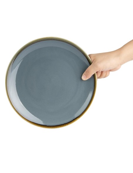 Assiettes Kiln Olympia océan 230 mm - lot de 6