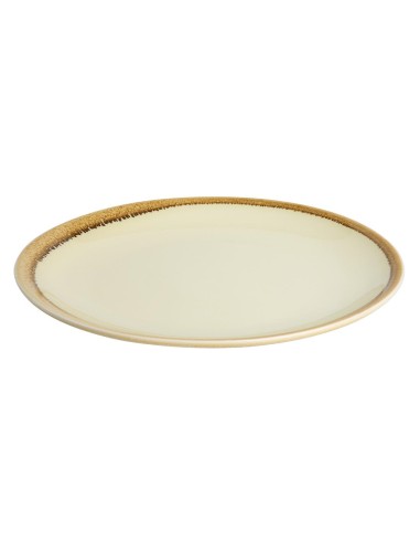 Assiettes plates Kiln Olympia sable 230 mm - lot de 6