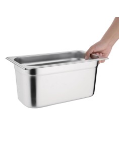 Ensemble de bacs GN 2x1/3 + 2x1/6 inox Vogue avec couvercles 2