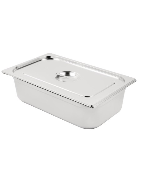 Bac GN 1/1 en inox avec couvercle Vogue - 20 L