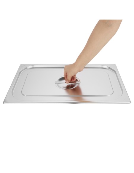 Bac GN 1/1 en inox avec couvercle Vogue - 20 L