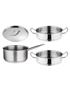 Ensemble casserole 5L + 2 paniers vapeur Vogue Cook Like A Pro