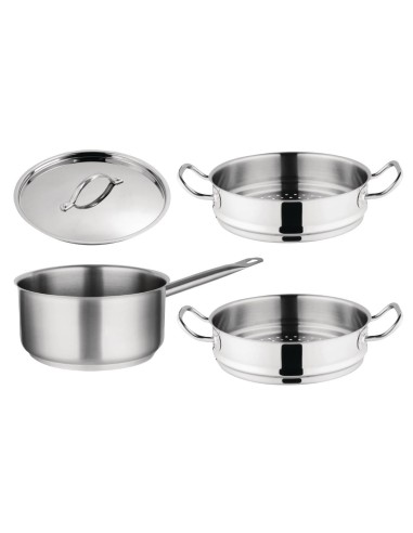 Ensemble casserole 5L + 2 paniers vapeur Vogue Cook Like A Pro