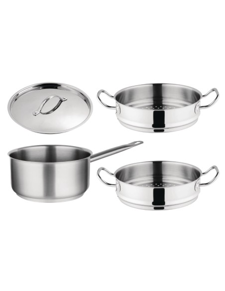 Ensemble casserole 5L + 2 paniers vapeur Vogue Cook Like A Pro