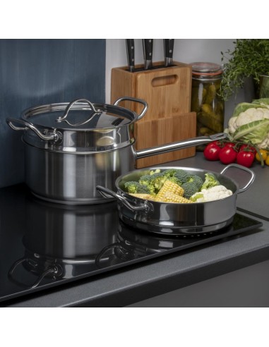 Ensemble casserole 5L + 2 paniers vapeur Vogue Cook Like A Pro